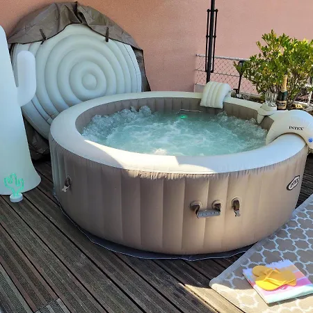 La Terrasse, Jacuzzi Et Vue Mer A 100M De La Plage Donville-les-Bains Exterior photo